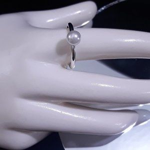 June BirthStone GENUINE Pearl Ring Sterling Promise SIZE 10